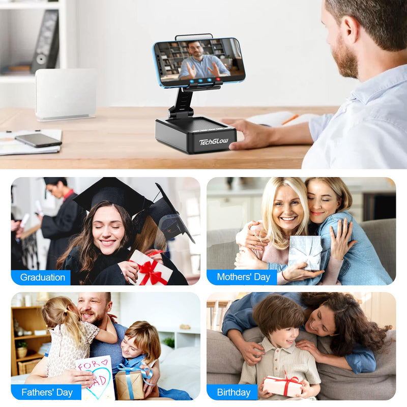 [AUSTRALIA] - Gifts for Men Women Foldable Cellphone Stand with Bluetooth Speaker and Power Bank Birthday Gift Idea for Mom Dad Cool Gadget Tech Gifts 