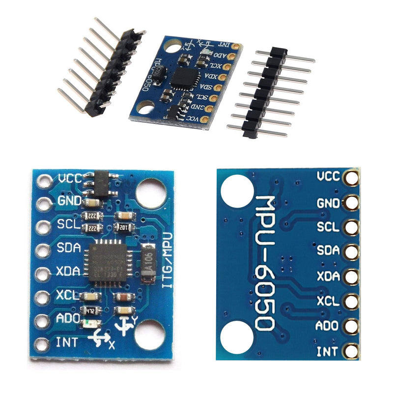 4 x GY-521 MPU-6050 Module, 3 Axis Accelerometer Gyroscope Module 6 DOF 6-axis Accelerometer Gyroscope Sensor Module 16 Bit AD Converter Data Output IIC I2C and Accelerometer Compatible with Ard