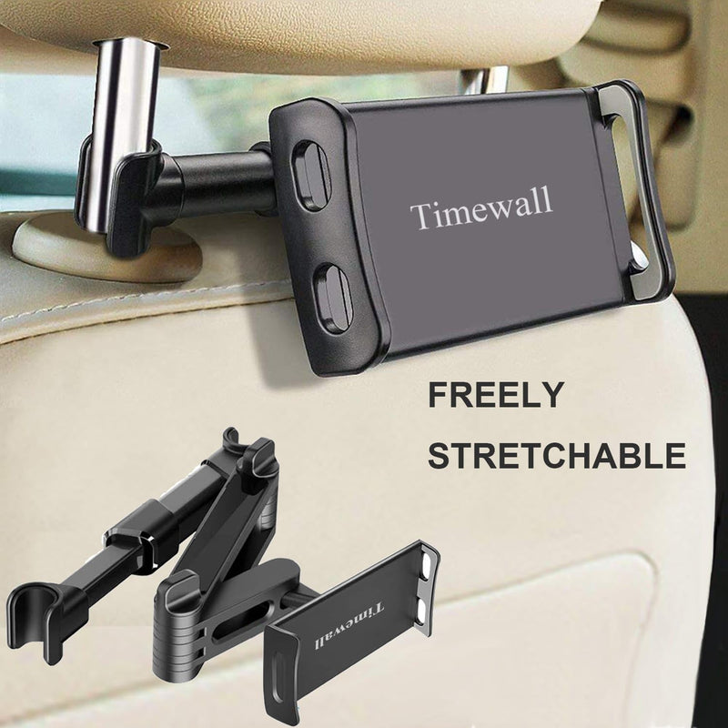 Timewall Car Headrest Tablet Phone Mount, Black, 5-11" (Pack of 2) Normal Cradle (Pack of 2)