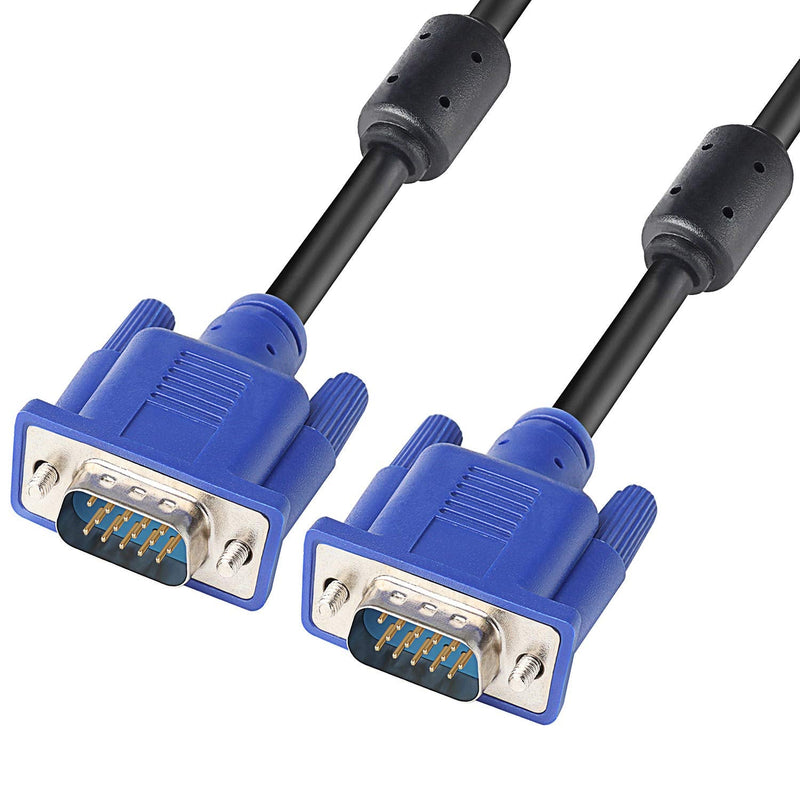 PASOW VGA to VGA Monitor Cable HD15 Male to Male for TV Computer Projector (1.5 Feet) 1.5 Feet