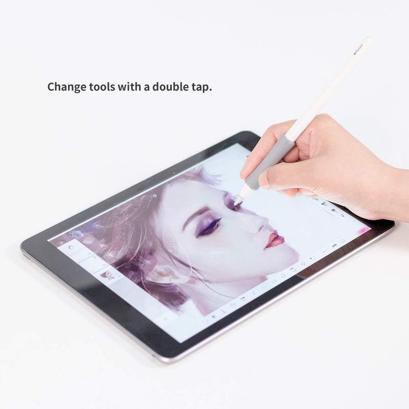 3 Pack Grey iPencil Grips Case Cover Ergonomic Silicone Sleeve Holder Compatible with Apple Pencil 2nd Generation, iPad Pro 11 12.9 inch 2018 Grey*3