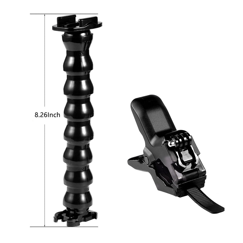 Suptig Jaws Flex Clamp Mount Gooseneck Mount for GoPro Hero 12 Hero 11 Hero 10 Hero 9 Hero 8 Hero 7 Hero 6 Hero 5 Hero 4 Session Hero 3+ Hero 3 Akaso EK7000 Arlo Action Cameras