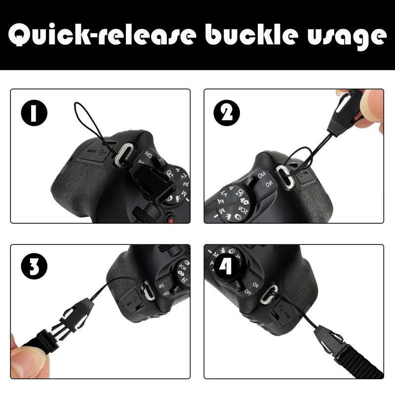 1.5" Wide Camera Wrist Strap, Quick Release Hand Strap for DSLR SLR Mirrorless, Safety Wrist Strap for All Cameras Khaki Embroidery Camera Wrist Strap-03