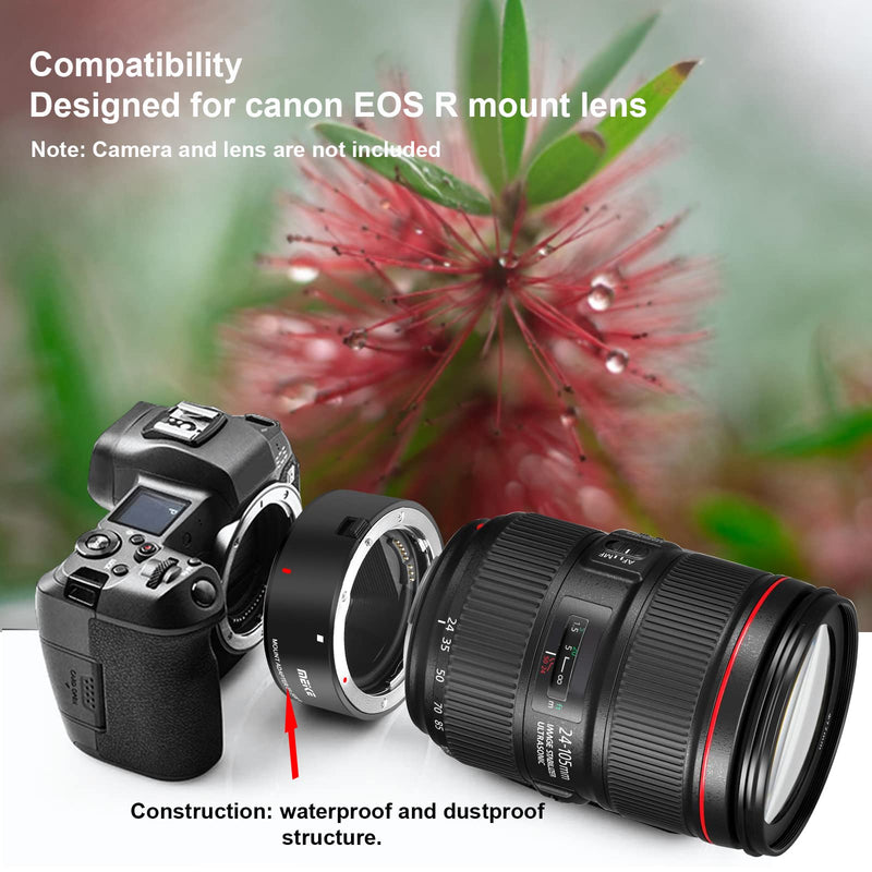 Meike Metal Lens Adapter EF-EOSR Auto-Focus Mount Converter for Canon EF/EF-S Lens to EOS-R EOS-RP R5 R6 R7 R10 C70 and RED Komodo Cameras MK-EFTR-A