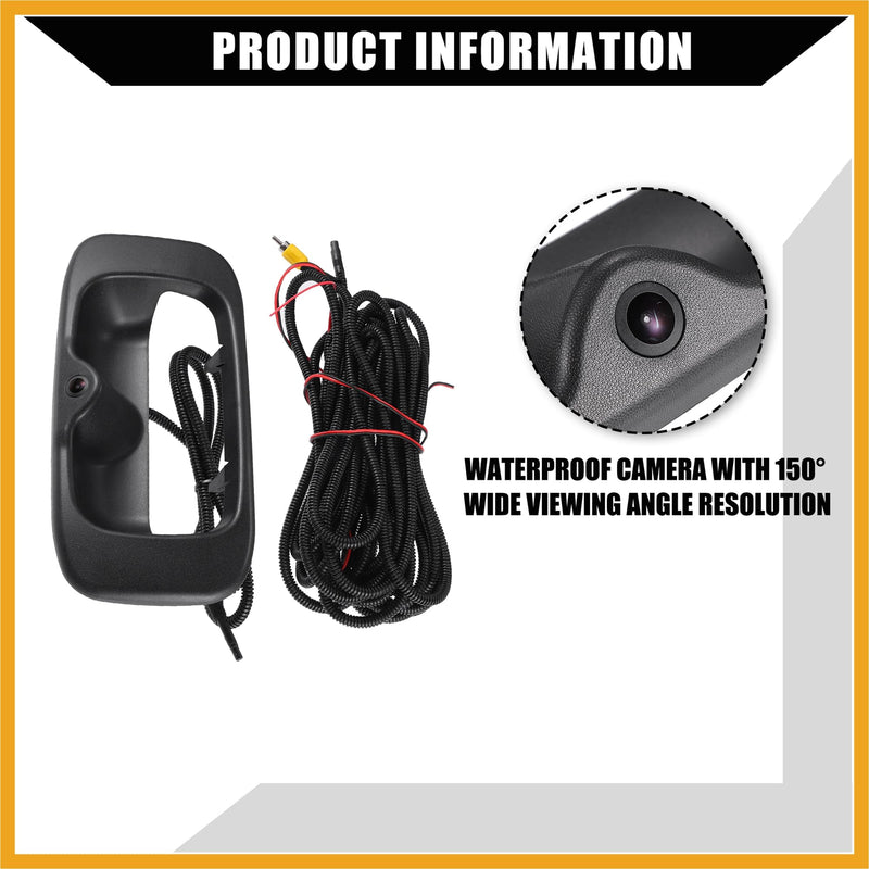 Backup Camera Tailgate Handle for Chevy Silverado 1999-2007 for GMC Sierra 1999-2007 / Rear Tailgate Handle Backup Camera/Durable / 1 Set/Black Replacement