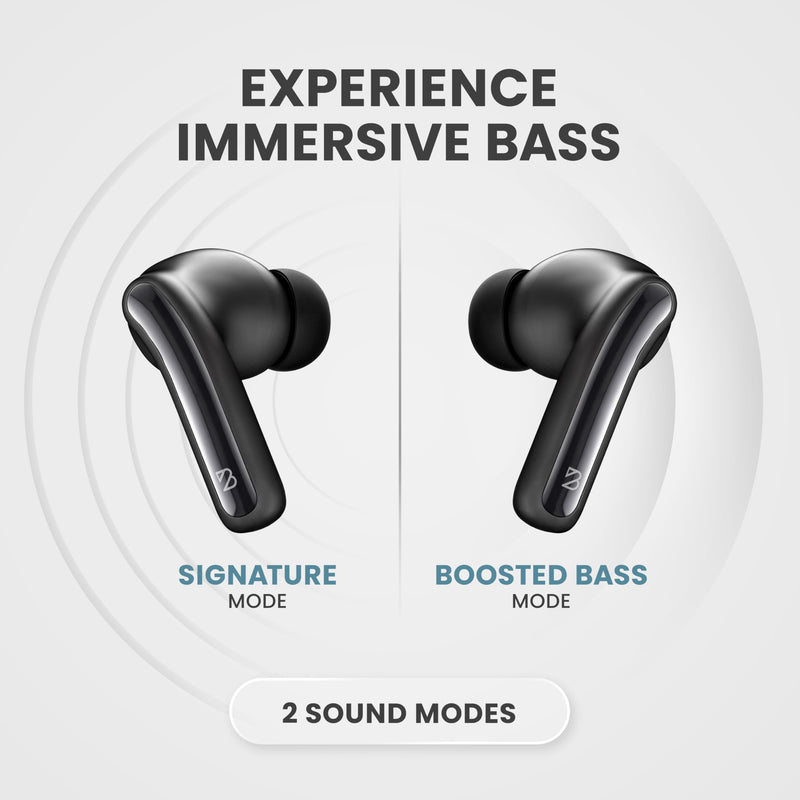 Back Bay Audio True Wireless Earbuds Noise Cancelling Earbuds, Premium ANC | Deep Noise Cancelling Earpods, Bluetooth 5.4 Ear Buds, iPhone and Android Active Earphones with ANC Sound Blocking Black