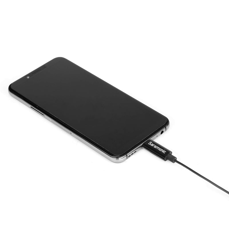 Saramonic LavMicro U3A USB-C Lavalier Microphone for iPhone 15, Android, new iPad, Computers & more with 6.6' Cable & 90˚ Adapter for Vlogging, Interviews, YouTube, TikTok, Live Streaming USB-C - 6.6'