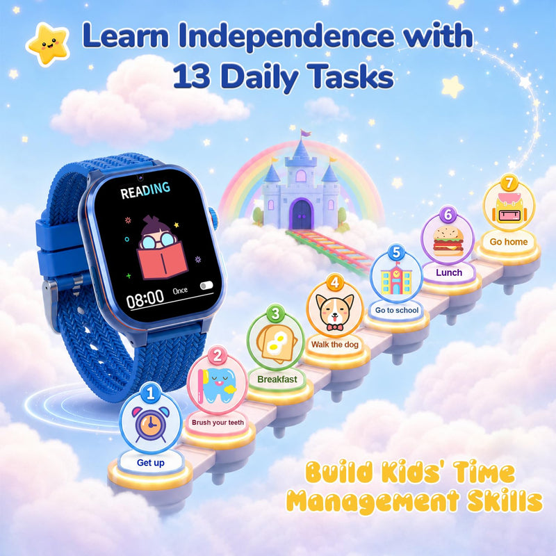 MOMILLA Kids Watch Kids Toys, 1.69'' Smart Watch with 180+ Learning Games | Kids Digital Watch, Toddler Toys with Video Camera Music Pedometer, Birthday Gifts for 3 4 5 6 7 8 9 10 Year Old Boys Blue