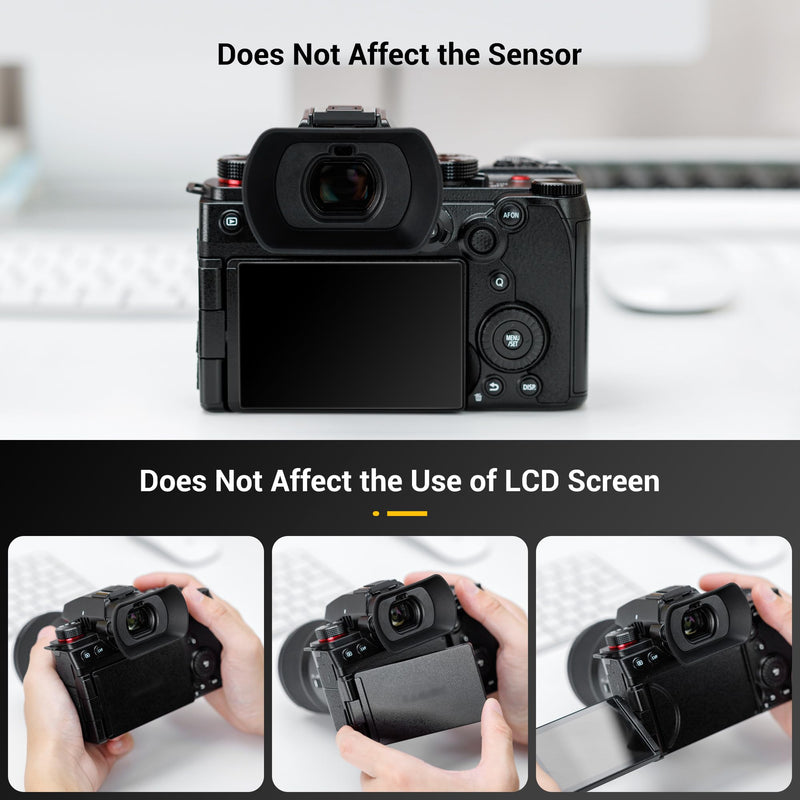 LUMIX S5II S5IIX Eyecup Eyepiece，Soft Silicon Extended Camera Eye Cup Viewfinder Special Designed for Panasonic LUMIX S5II S5IIX S5 II S5 IIX S5M2 S5M2X Mirrorless Camera（Upgrade Version）