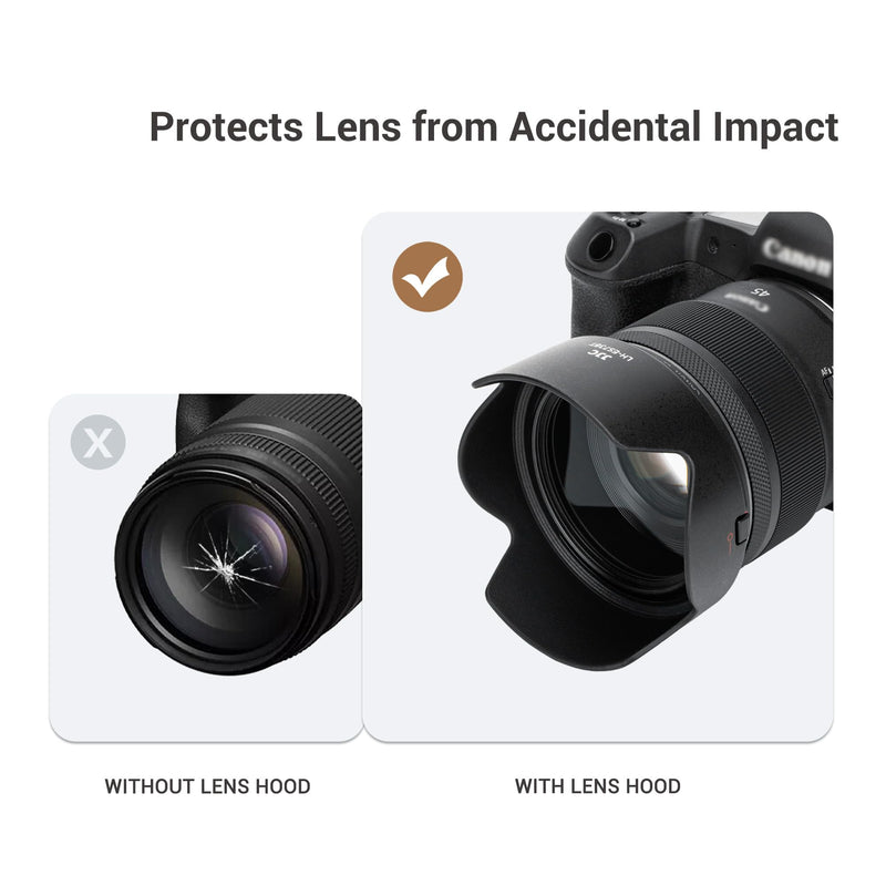 [AUSTRALIA] - JJC Tulip Flower Lens Hood for Canon RF 45mm f/1.2 STM Lens, Reversible Lens Shade Replacement of Canon ES-73B Hood, Compatible with 67mm Filter/Lens Cap Tulip Flower Shape 