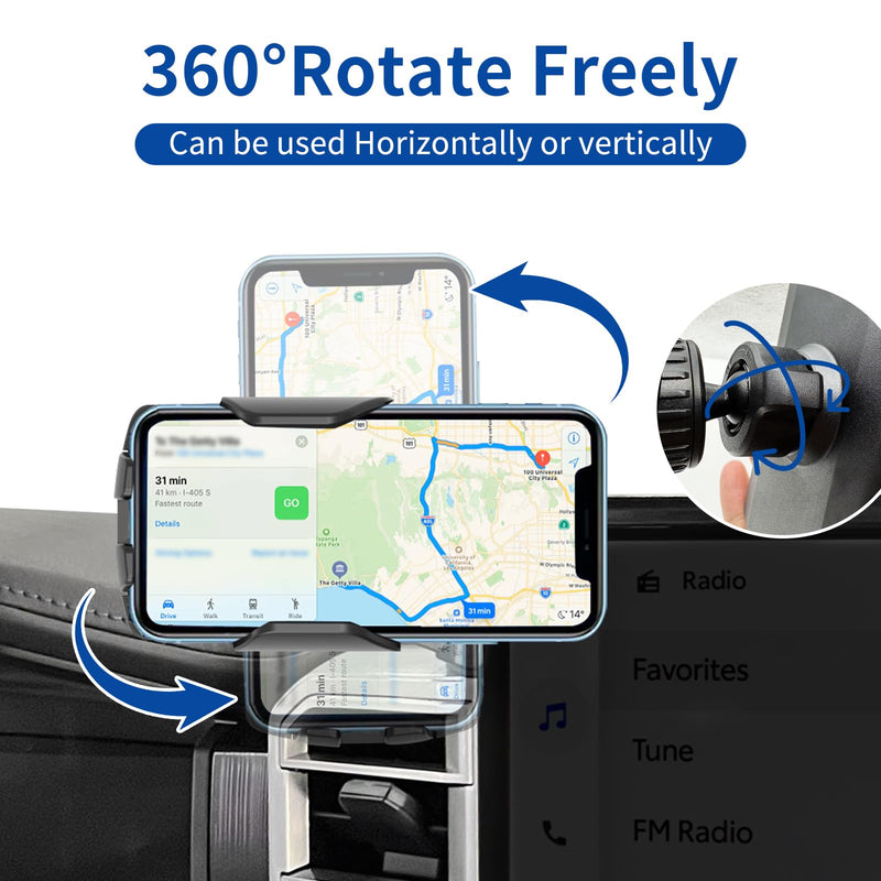 Car Phone Holder for Toyota Sequoia 2023-2026 / Tundra 2022-2026（14 inch Screen），for Smartphone Cradle Auto Accessories Bracket Anti-Shake，360 Degree Rotation，for All Cell Phones