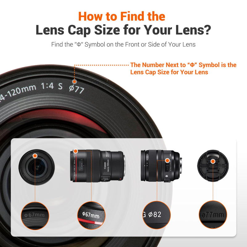 [AUSTRALIA] - JJC 58mm Front Lens Cap Cover + Elastic Anti-Loss Cap Keeper Leash for Canon EF-S 18-55mm f/3.5-5.6 IS STM, Fujifilm XF 18-55mm f/2.8-4 R LM OIS, XC 16-50mm f3.5-5.6 OIS Lens & More 58mm Thread Lenses 