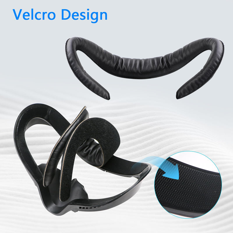 Compatible with Oculus Quest 2 Face Bracket Replacement,VR PU Leather Face Pad Protective for Meta Quest 2,Sweat-Proof Comfortable Face Cover Cushion VR Accessories Sweat-Proof Leather Face Cover