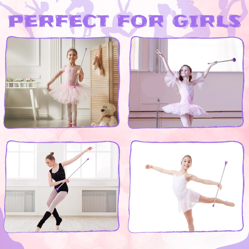 Twirling Baton Unisex Kids' Gymnastics Dance Baton Metal Baton Marching Band Baton Parade Baton Stick for Talent Shows, Artistic Dancing, Baton Twirling, 24 Inch Purple