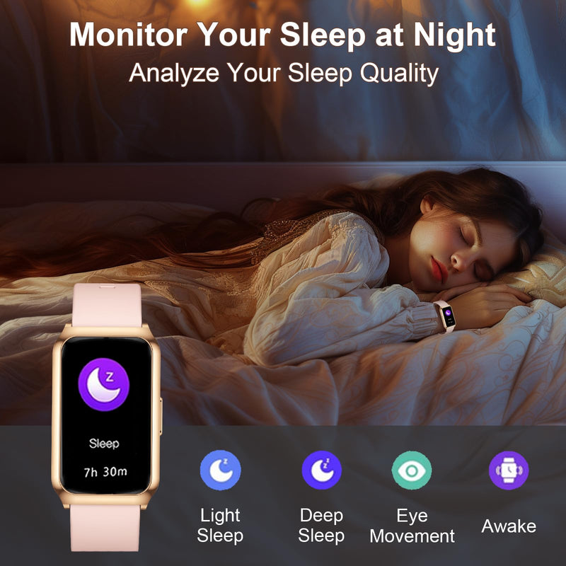 Smart Watches for Women Gold+Gold Square Smart Watch