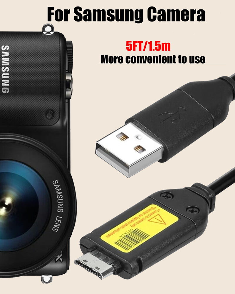 [AUSTRALIA] - 5Ft for Samsung Camera Charger SUC-3 SUC-5 SUC-7 compatible with P1000, P800, PL10, PL100, PL101, PL120, PL121, PL150, PL151, PL170, PL171, PL20, PL200, PL201,WB210,WB550,WB600,WB610,WB650,WB660,WB700 