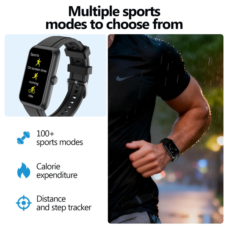 Smart Watches for Men Women, Waterproof Fitness Tracker，ouchscreen Smartwatch for Android & iPhone, 150+ Sports Modes, Heart Rate/SpO2/Stress/Sleep Monitor