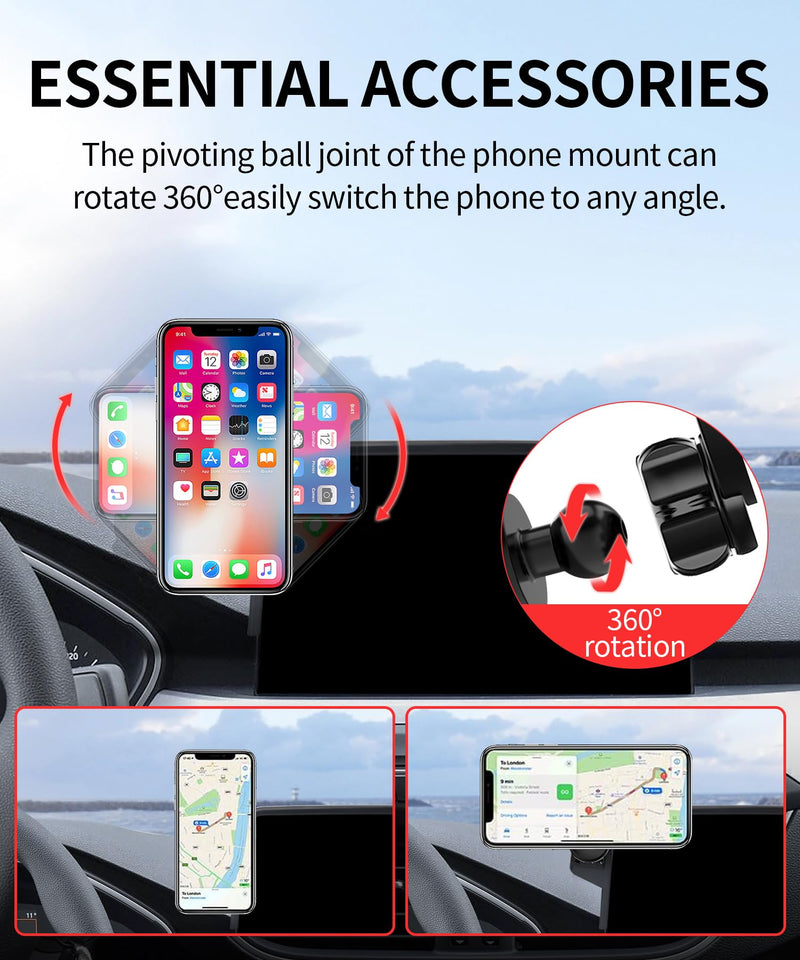 Car Phone Holder for Ford Escape 2020-2026,Escape Hybrid,8" Screen | Magsafe Accessories Magnetic Cell Phone Mount Clip Compatible with iPhone, 3D fit Stable Dashboard Navigation Bracket Stand
