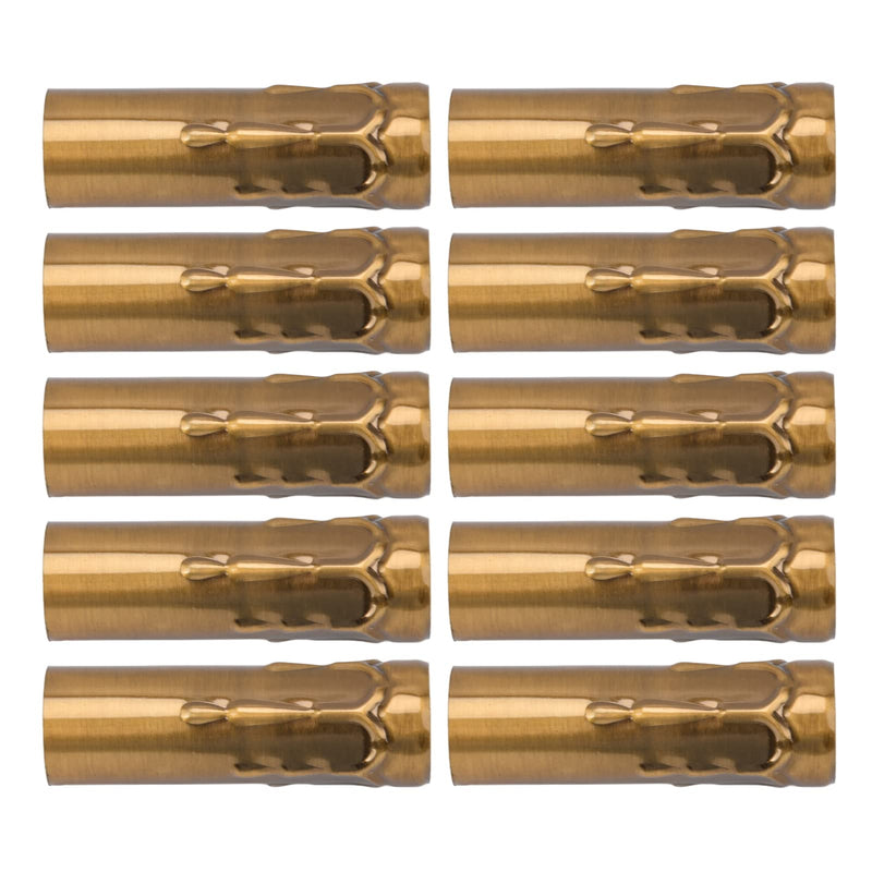 Pack of 10 E14 Candle Holders Tubes Candle Holder Sleeve Lighting Accessories 25 x 80 mm (Gold Bronze)