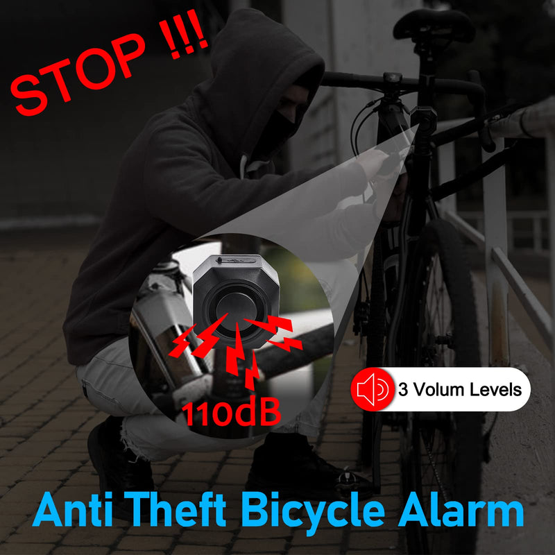 Bike Alarms for Ebikes Accessories, Electric Scooter Accessories, Car Alarm System with Motion Sensor, Wireless Antitheft Products, Waterproof Vibration Bike Alarms for Ebikes Bike Scooter Car 2 pack
