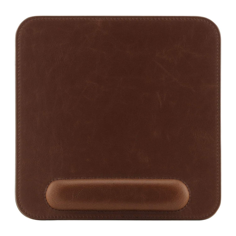 Londo Leather Mousepad with Wrist Rest Dark Brown