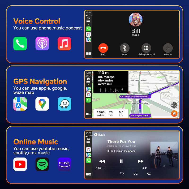 Master Cables 2 in 1 Wireless Carplay Adapter for Apple CarPlay & Android Auto, USB A & USB C Dongle Converts Wired to Wireless, Compatible with Cars from 2016, Plug & Play