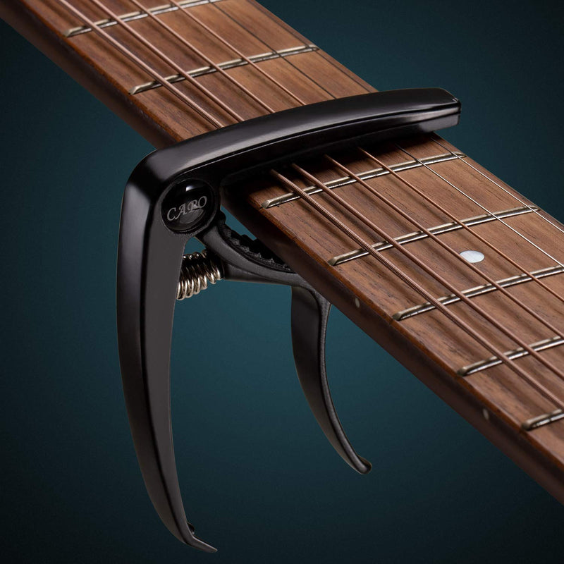 Guitar Accessories Set 10 Pieces Guitar Tool Kit Including Guitar Capo, Tuner, String Winder, Guitar Strap, Guitar Picks, Guitar Bones Pick Holder for acoustic electric guitar player 10 Pcs