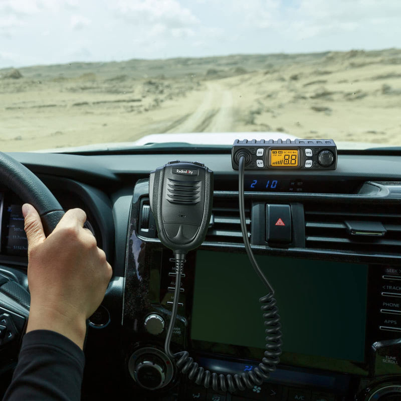 Radioddity CB-27 Pro 40-Channel Mini Mobile CB Radio with AM/FM Instant Emergency Channel 9/19, 4W Power Output, VOX, RF Gain + Radioddity RAM5 CB Radio Antenna Magnet Mount SO-239 Connection