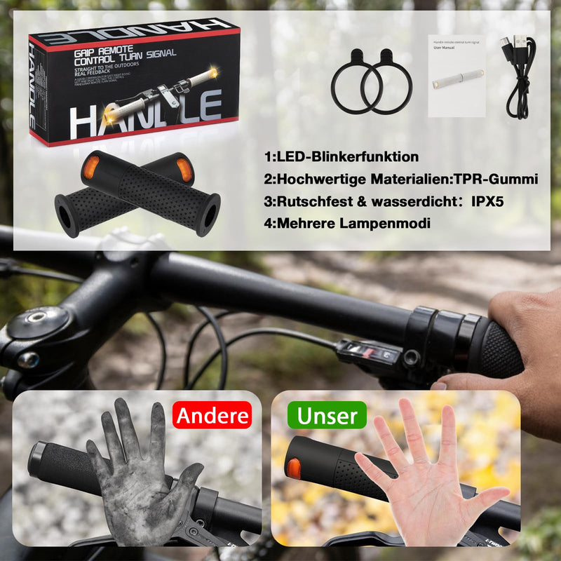 [AUSTRALIA] - E Scooter Handle Grips Turn Signal, Bicycle Replacement Handlebars Warning Light for Xiaomi M365/Pro2/1S Ninebot G30 Replacement Grip Handlebar, Scooter 