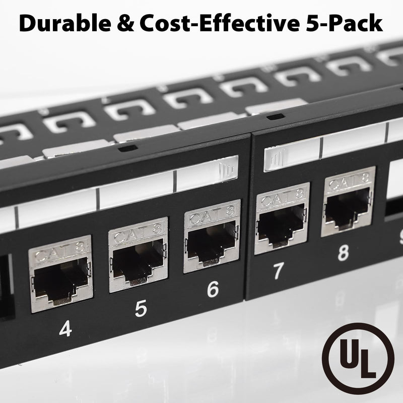 Cyberguys CAT 8 Connector Shielded 180° Keystone Jack 5-Pack, 40Gbps High-Speed RJ45 Ethernet Jack GoldPlated Contacts, Universal Compatibility CAT8/CAT7/CAT6A Cables, Easy Snap-On Design