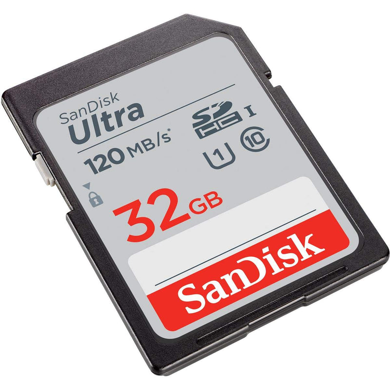 SanDisk 32GB Ultra UHS-I Class 10 U1 SDHC Memory Card, 120MB/s Read, 10MB/s Write