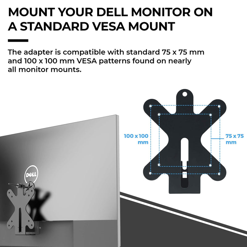 HumanCentric VESA Mount Adapter Compatible with Dell Monitors, VESA Adapter for Monitor S2318H, S2218H, S2319NX, S2419NX, S2718H, S2719H, S2719HN, SE2219H, SE2419HR, SE2419HX, SE2719H, and More Dell S2*18, S2*19, SE2*19 Series (not Ultrathin)