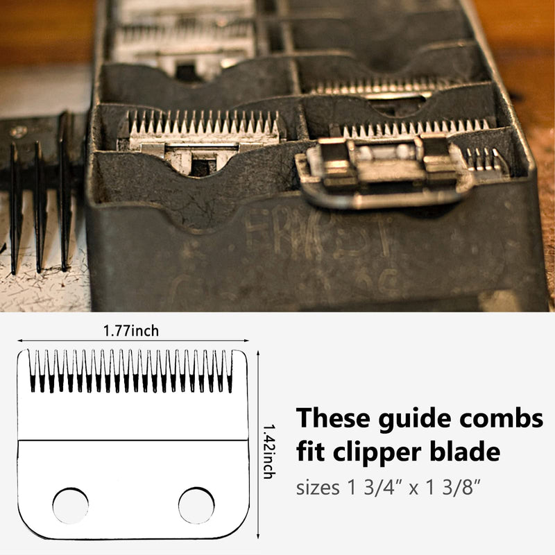 [AUSTRALIA] - AFANSO Mega Hair Clipper Guards, 8pcs Gray, Fits Most Wahl Full Size Hair Clippers (3 Inch 8pcs) 3 Inch 8 Pieces Gray 