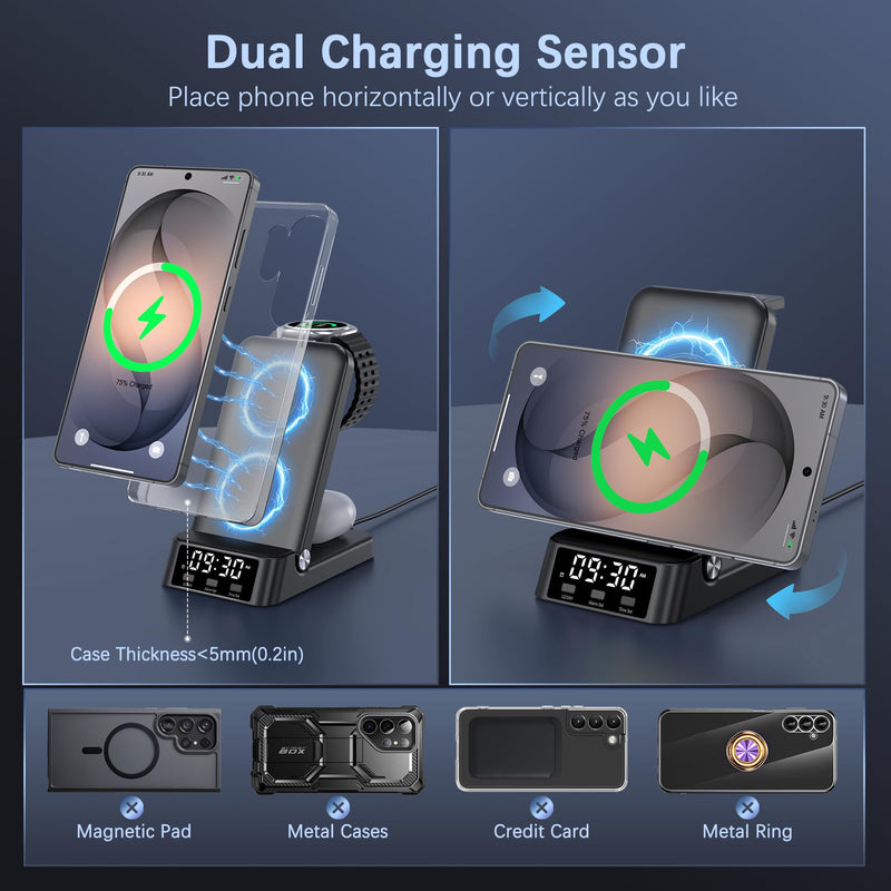 for Samsung Galaxy Watch Charger,4 in 1 Charging Station for Samsung Galaxy