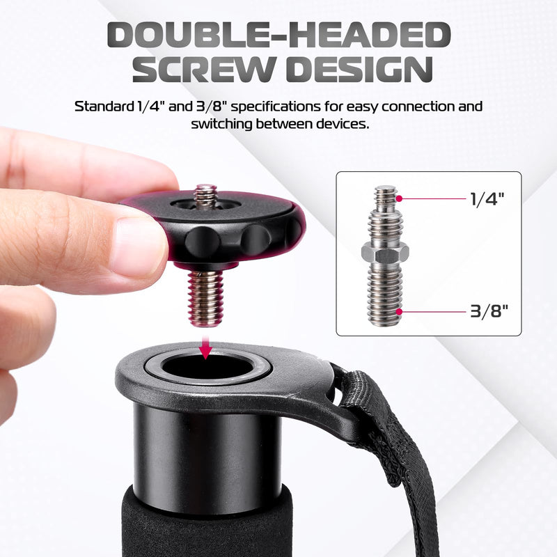 ULANZI TB12 61-Inch Camera Monopod with FALCAM 2268 F38 Quick Release Plate 38mm Universal Camera Mounting Adapter