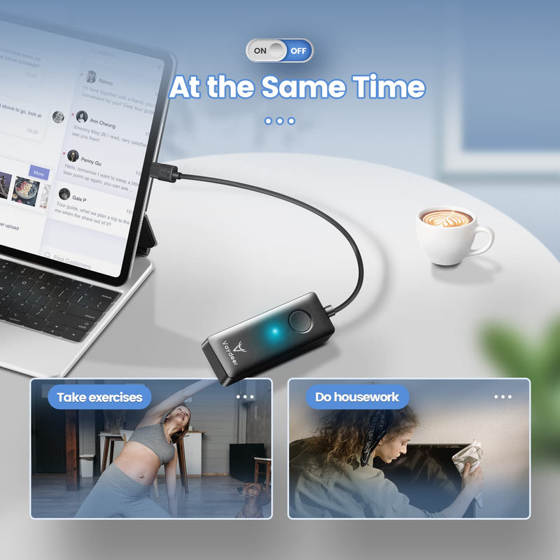 VAYDEER Undetectable Mouse Jiggler Mouse Mover USB Port for Computer,Driver-Free with ON/Off Switch,Simulate Mouse Movement to Prevent The Computer from Entering Sleep Mode,Plug-and-Play 9.84 inch cable 1-track