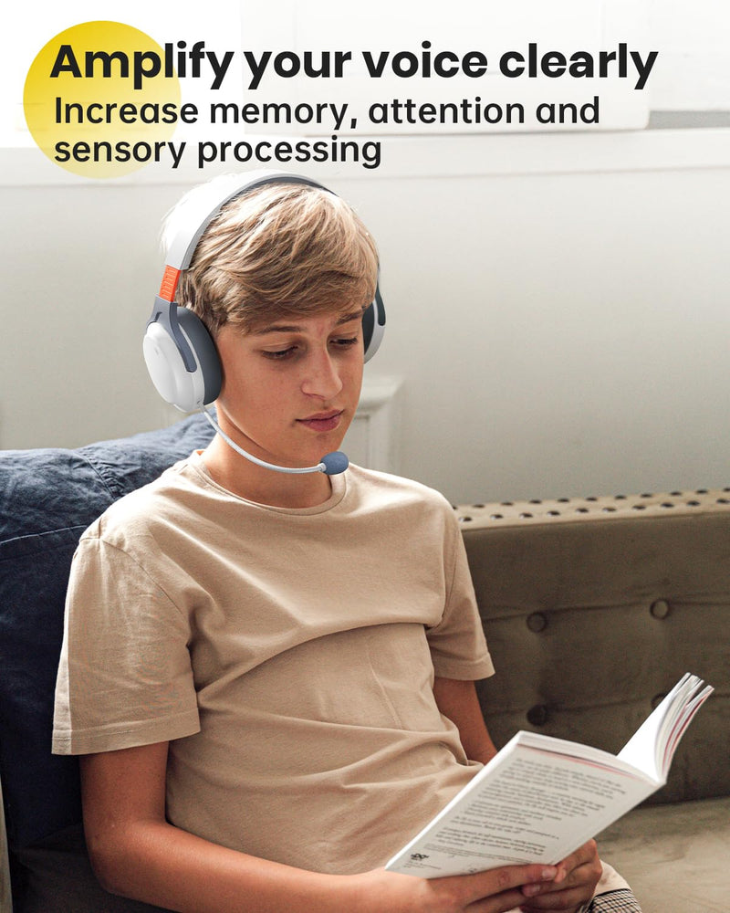 Auditory Feedback Wireless Headphones PRO, Brain Training Toolkit, New Function: Voice Feedback and Recording, Enhanced Speech, Language, Memory, Attention, Help with Autism ADHD Pro VOXii Pro