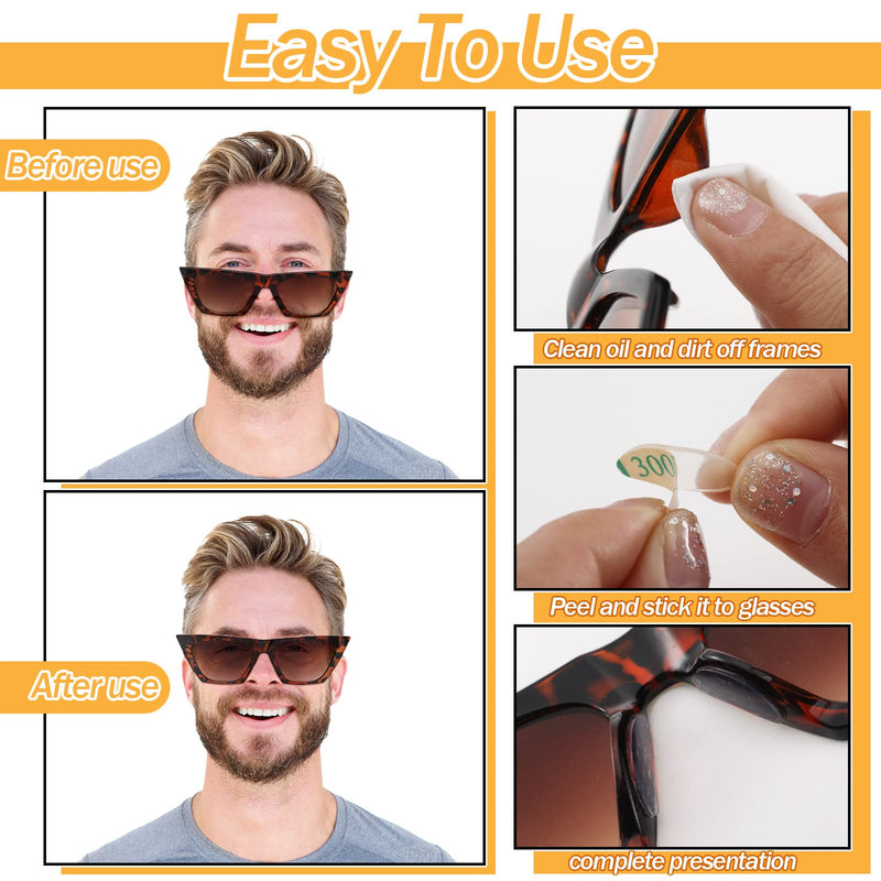TOODOO 18 Pairs Eyeglasses Nose Pads Adhesive Silicone Glasses Replacement Anti Slip Nosepads for Eyeglass Glasses Sunglasses (Transparent, 1mm) 1 mm Transparent