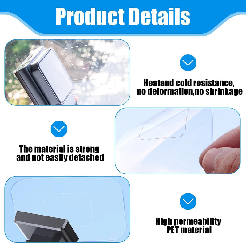 [AUSTRALIA] - Windshield Dashcam Stickers, Sturdy Electrostatic Stickers Easily Prevent Scratching & Falling, Transparent Windshield Film for Mounting Dash Cam Phone Projection Screen 