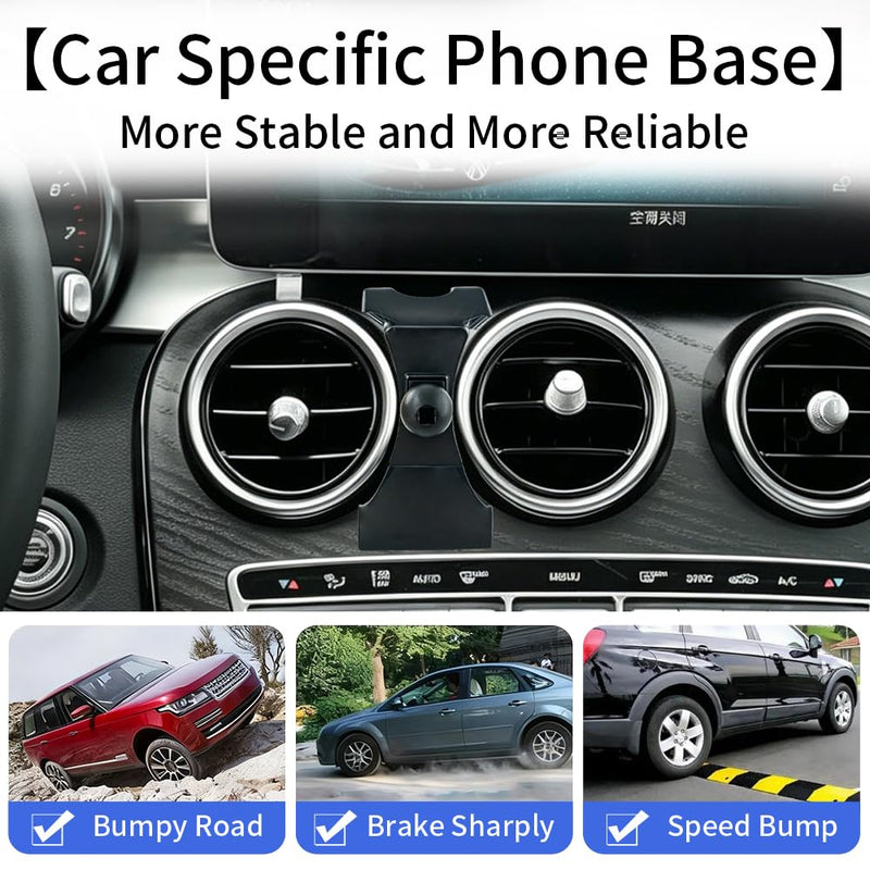 Car Phone Holder Mount for Mercedes Benz C Class 2015-2018 / GLC 2015-2019 | Accessories Magnetic Cellphone Stand, Cell Phones Navigation Charging Screen Cradles,Double 360°Rotation,for Magsafe Magnet for Benz C-Class 2015-2018, GLC 2015-2019