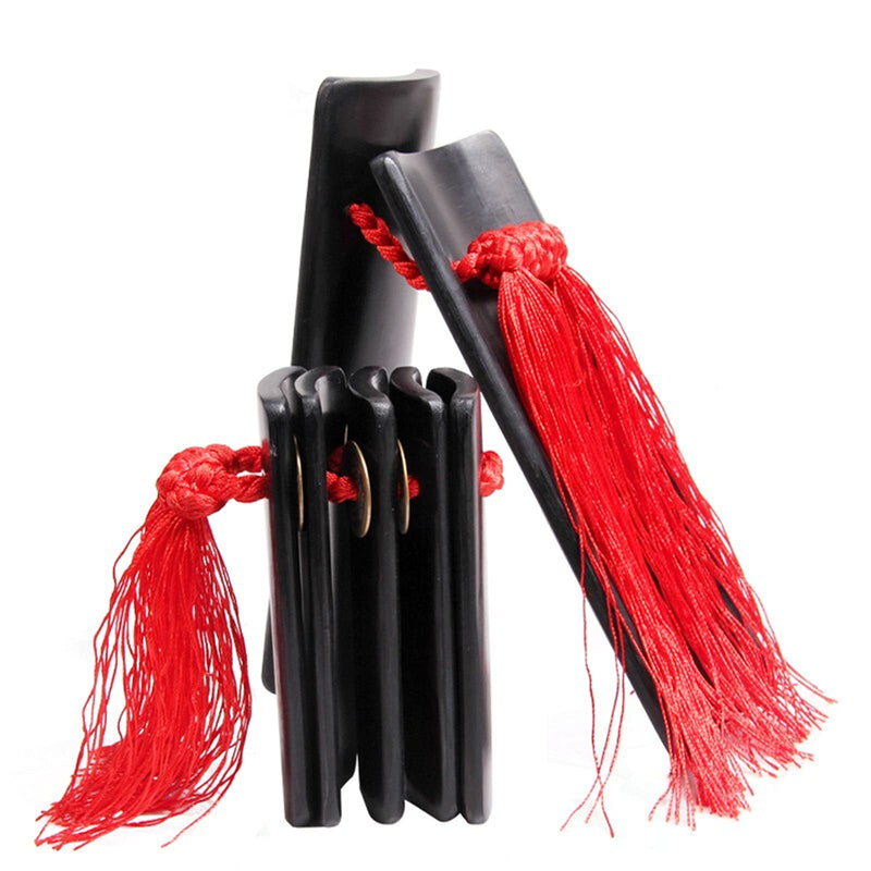 Miwayer Professional Chinese Kuaiban,China Allegro Clapper Bamboo Traditional Instrument Festival Performance Props,Percussion Tradition Music Instruments Rap Drama Adult Black