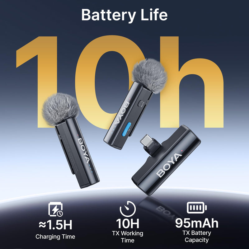 BOYA BOYALINK 2 A2 (2TX+3RX Adapter) Wireless Lavalier Microphone for iPhone Camera Android, Clip on Mic, 48 KHz 24 Bit, 6mm Mic, 1000ft, Noise Cancelling, Mini Lapel Mic USB-C/Lightning/3.5mm TRS BOYALINK V2.0 A2