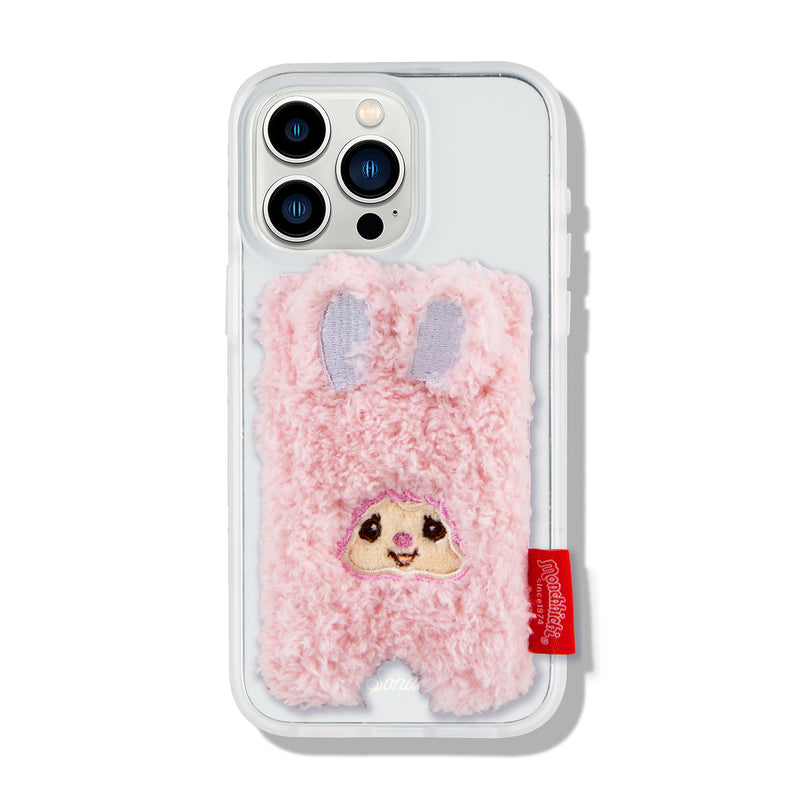 Sonix x Monchhichi Plush Magnetic Phone Wallet | Cute Fuzzy Phone Card Holder Compatible with MagSafe Phones and Cases | Chimutan