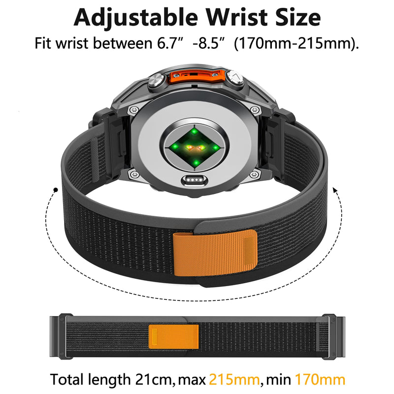 26mm Quickfit Watch Bands Compatible with Garmin Enduro 3 2/Fenix 8 pro 51mm/Fenix 7X pro/7X/6X Pro/6X/5X Plus/5X/3 HR,Sport Nylon Strap for Tactix 8 AMOLED-51mm/Descent Mk3i-51mm/Mk2i/tactix 7 Pro 3pack1