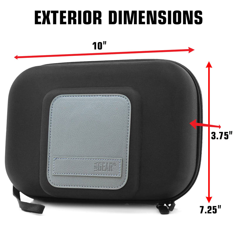 USA GEAR Square Terminal Case Compatible with Square Terminal Cash Register, Square Terminal Printer Paper, and Card Reader Accessories - Water Resistant Exterior and 3 Removable Pouches - Black