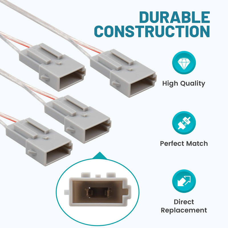 NuIth Aftermarket Door Speaker Wiring Adapter Compatible with 1992-1999 Ford F150/Explorer/Mustang/Lincoln Town Car/Mazda Miata/Mercury Cougar 4 PCS Speaker Wire Harness Adapter Connector Plug