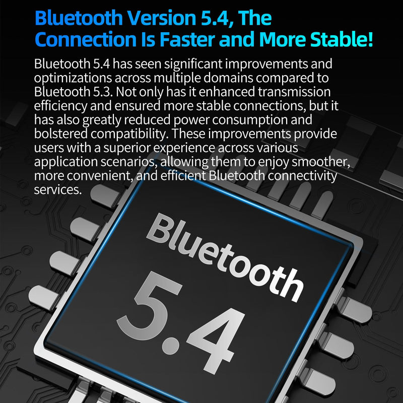 KZ AE01 Bluetooth 5.4 Module Upgrade EarHook for Earbuds 2Pins,Dual Microphones ENC Noise Reduction Wireless Earphone Adapter