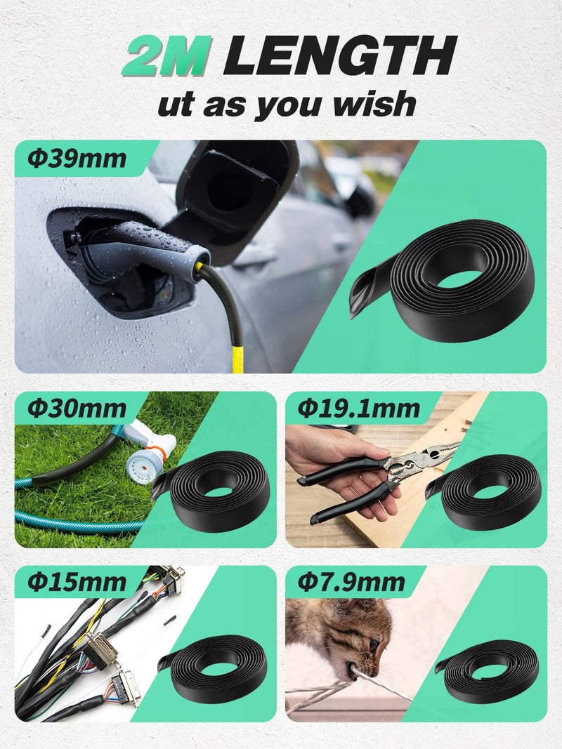 Eventronic 3:1 Heat Shrink Tube with Adhesive and Double Wall, Diameter 15 mm & 2 m Length, IP65 Waterproof, Insulation Tape, for Electrical Insulation and Wire Connectors, 12 Diameter Options, Never Ø15mm & 2m