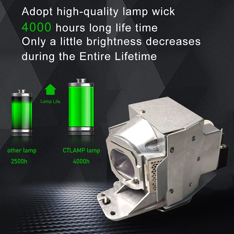 CTLAMP A+ Quality W1070 Replacement 5J.J7L05.001 LCD Projector Lamp 5J.J7L05.001 Bulb with Housing Compatible with BenQ HT1075 HT1085ST W1070 W1080ST