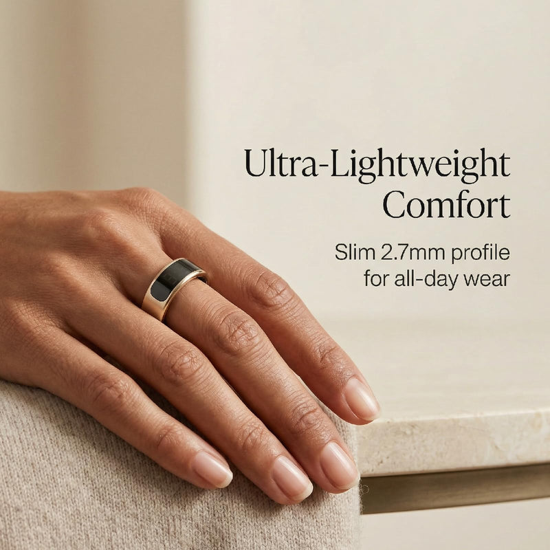 Size 8 Unisex Smart Ring Display, Fitness HR SpO2 Sleep Steps Tracker 8#